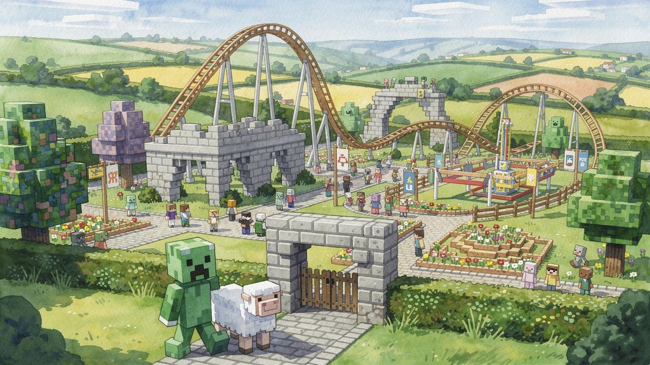 Minecraft World oficjalnie zapowiedziany – w 2027 roku otworzy się pierwszy park rozrywki w uniwersum Mojangu